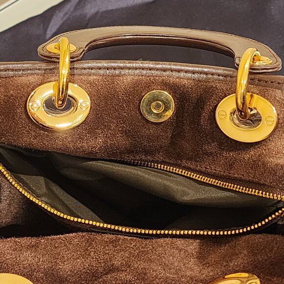 Excellent!! CHRISTIAN DIOR: Soft leather Woven “Lady Dior” bag - Picture 10 of 15